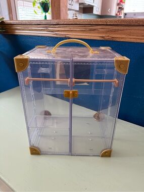 Rainbow High Clear Acrylic Empty Deluxe Storage Closet Plastic Case Box Trunk